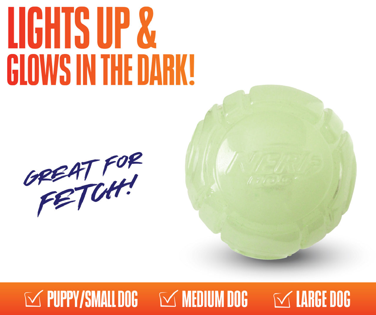 Nerf dog hot sale glow ball