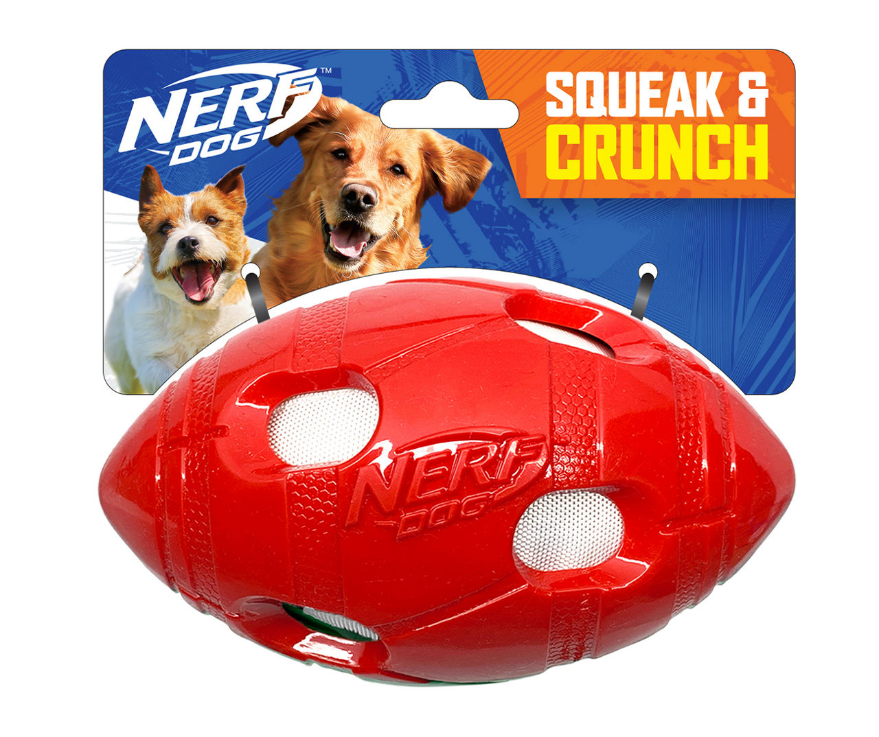 Nerf Squeak & Crunch Football Dog Toy Big Lots