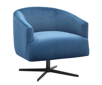 Marley Blue Swivel Accent Chair