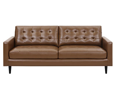Sutton Chestnut Faux Leather Sofa