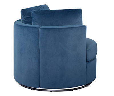 Demi Blue Velvet Swivel Chair