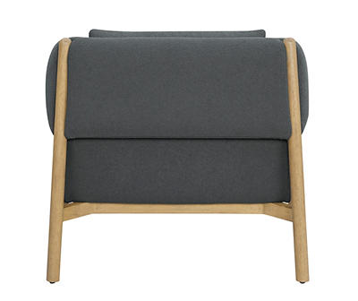 Ashford Gray Wood Trim Accent Chair