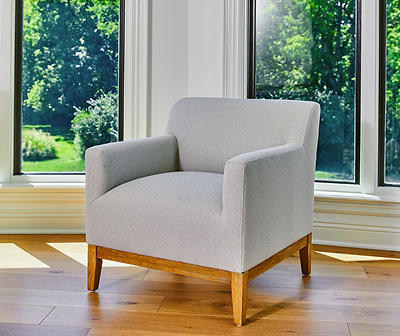Chandler White Wood Trim Accent Chair