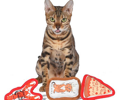 Pizza, Cat & Lobster 3-Piece Cat Toy Set