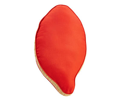 Coral Leaf Outdoor Throw Pillow