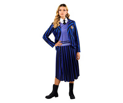 Adult Size S Wednesday Nevermore Academy Purple Uniform Costume