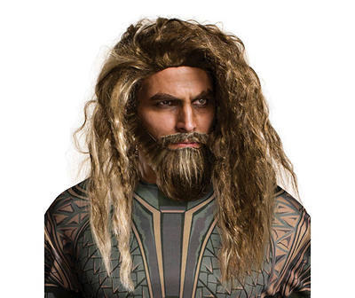 Adult DC Comics Justice League Aquaman Beard & Wig Set