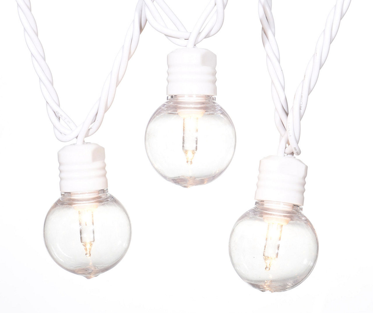 Real Living Clear Globe Light Wheel Set with White Wire, 100Light