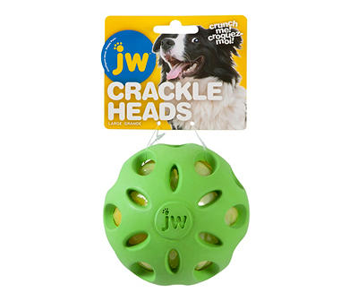 Crackle Heads Ball Dog Toy - Colors May Vary