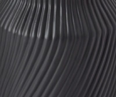 Black Wave Texture Ceramic Vase