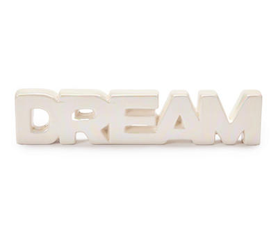 Neon Daydream "Dream" Ceramic Wordscript Tabletop Decor