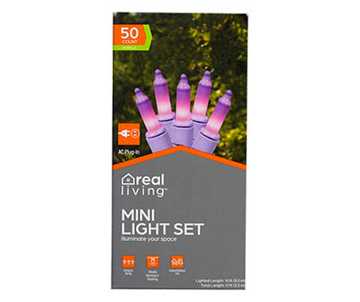 Purple Fashion Mini Light Set, 50-Lights