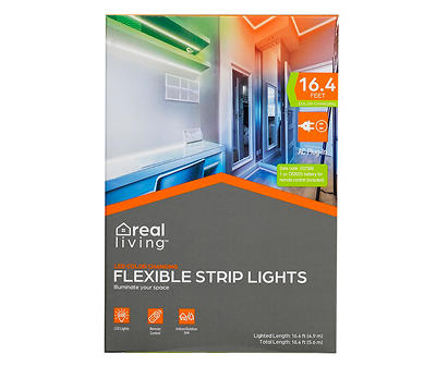 16.4' Color-Changing LED Flexible Strip Lights with Remote Control