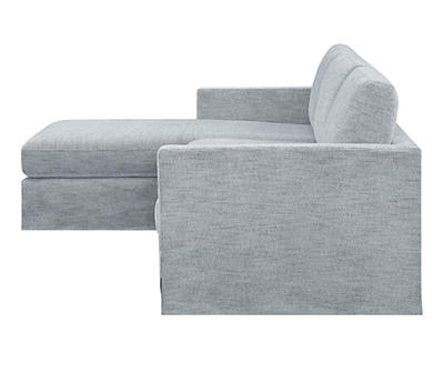 Glendale Gray Slipcover Sofa Chaise