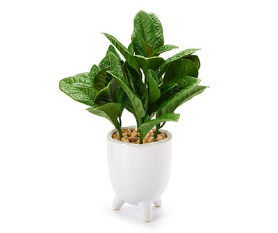 Artificial Greenery in Footed Ceramic Pot