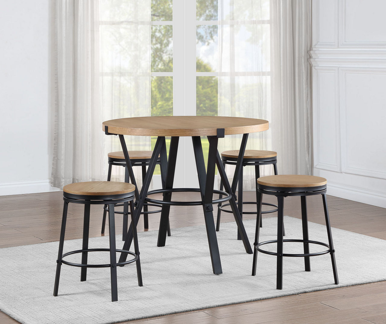 Big lots farmhouse table best sale and chairs