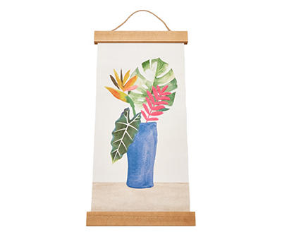 Tropical Floral & Vase Hanging Tapestry Wall Decor