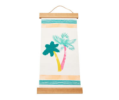 Palm Tree & Stripe Hanging Tapestry Wall Decor