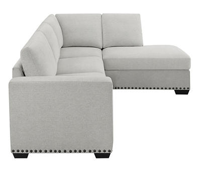 Henderson Light Gray Right-Arm-Facing Chaise Piece