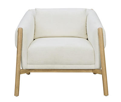 Ashford Linen Wood Trim Accent Chair