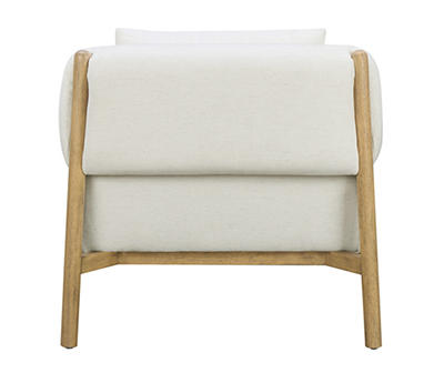 Ashford Linen Wood Trim Accent Chair