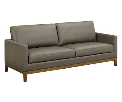 Rowan Brown Faux Leather Sofa