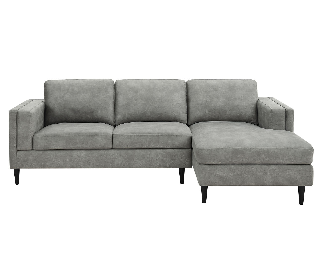 Drexel Marley Smoke Faux Leather Sofa Chaise Big Lots