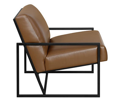 Tatum Chestnut Faux Leather Accent Chair