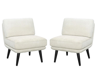 Sawyer Sand Armless Accent Chairs, 2-Pack