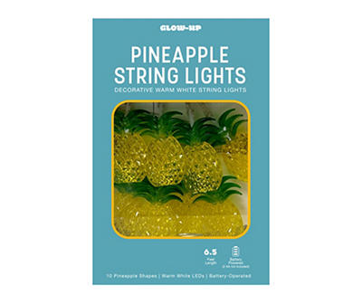 Glow-Up Pineapple LED Light Set, 10-Lights