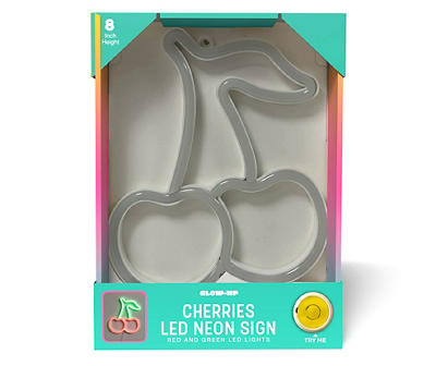 Glow-Up Red & Green Cherry Neon LED Table Light