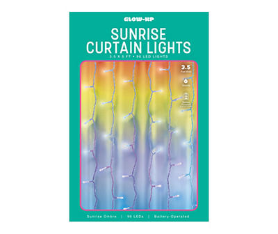 Glow-Up Sunrise LED Curtain Light Set, 96-Lights