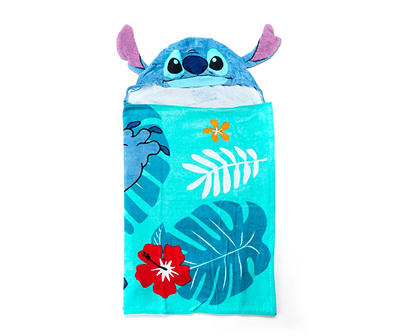 Lilo & Stitch Teal Stitch Hooded Towel