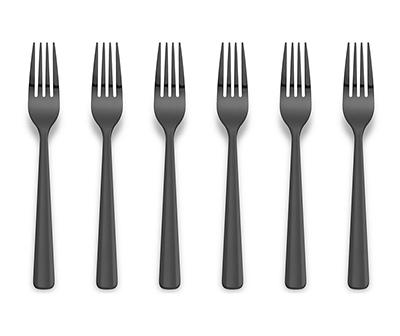 Black Dinner Forks, 6-Pack
