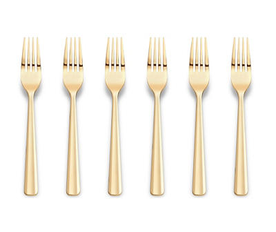 Gold Dinner Forks, 6-Pack