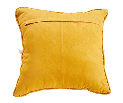 Aleha Yellow & White Stripe Texture Outdoor Throw Pillow
