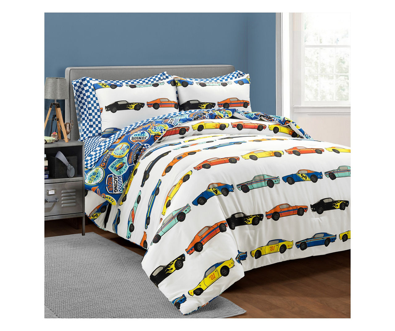 Lush Decor Lush Decor Multi Color Race Cars Comforter Set Big Lots