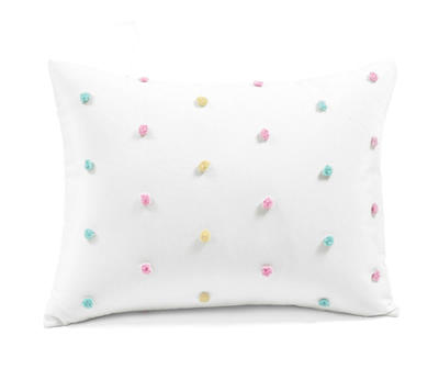 White & Rainbow Tufted Dot Twin/Twin XL 2-Piece Comforter Set