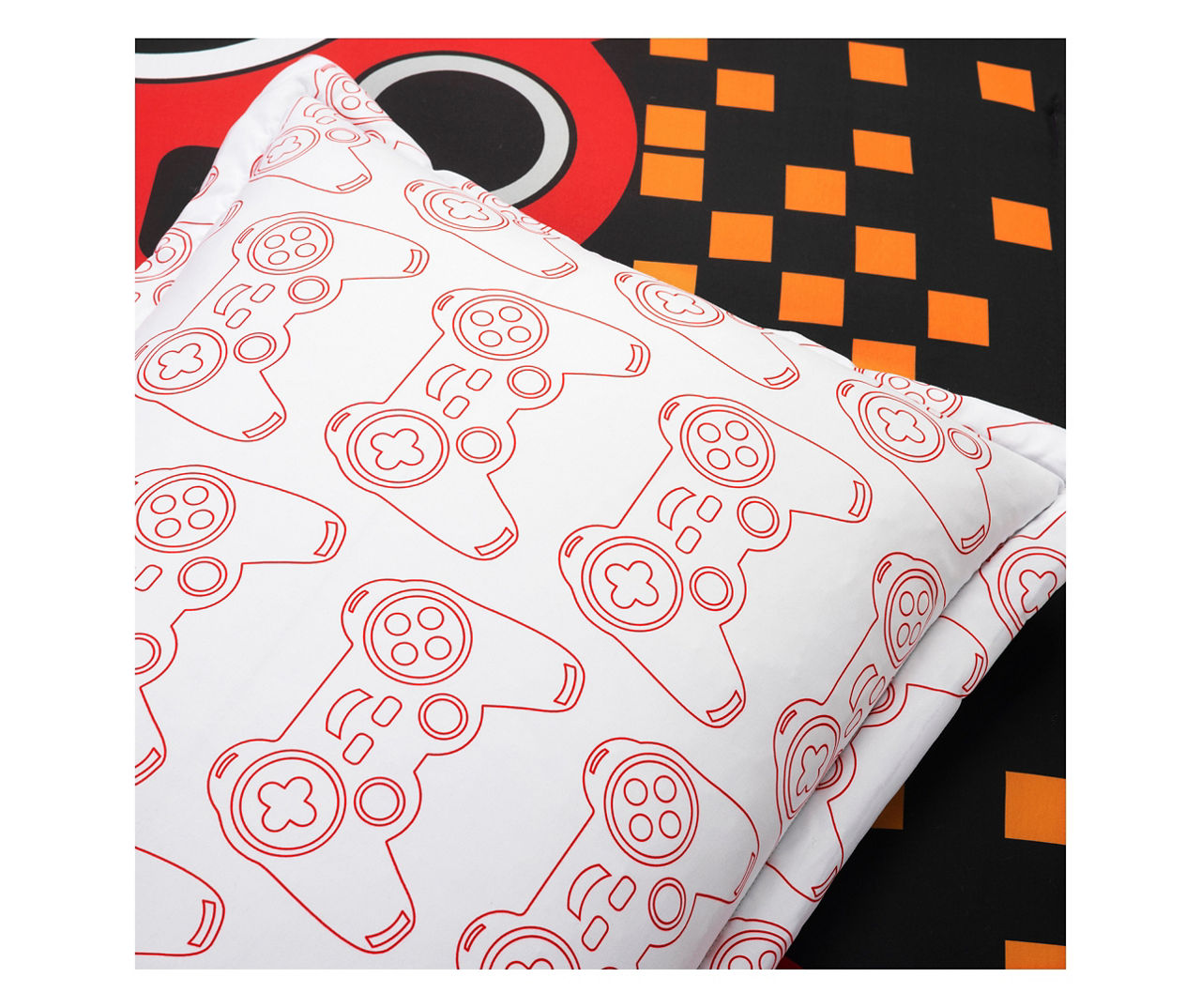 Black & Red Video Games Reversible Full/Queen 5-Piece Comforter Set