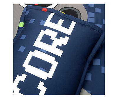 Navy Video Games Reversible Full/Queen 5-Piece Comforter Set