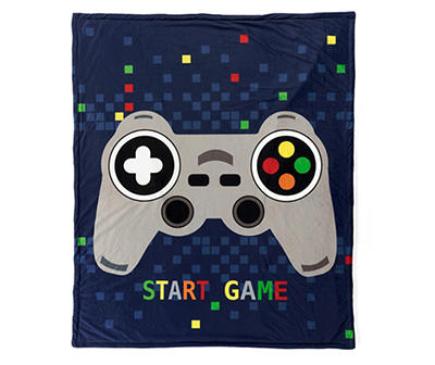 Navy Video Games Sherpa Throw, (50