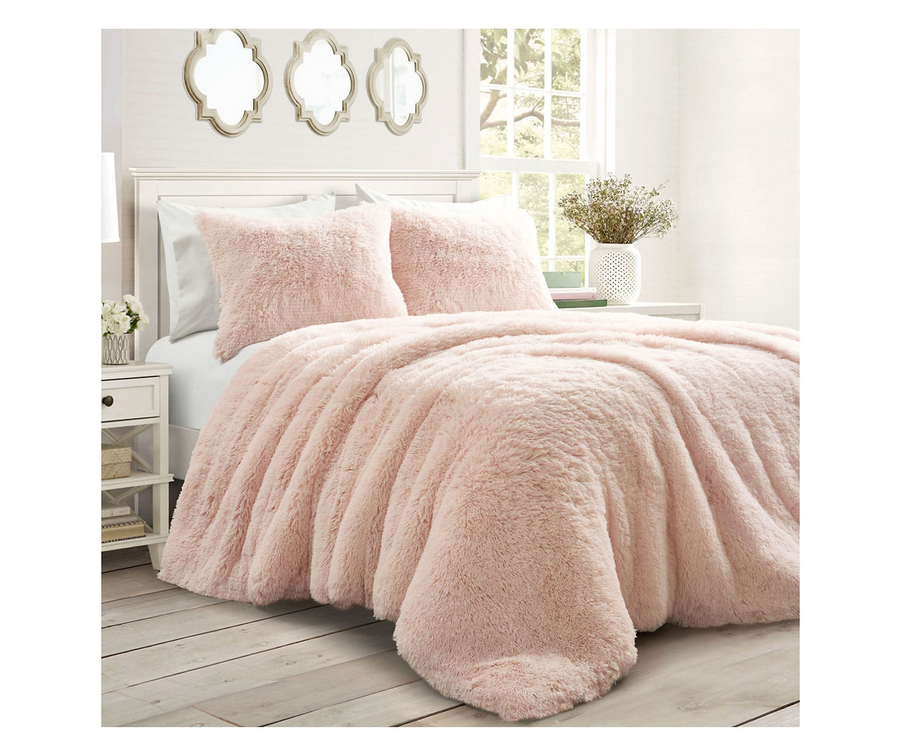 Lush Decor Lush Decor Emma Faux Fur Comforter Set Big Lots