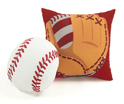 Gray & Navy Baseball Reversible Twin 4-Piece Quilt Set