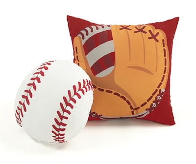 Navy & Gray Baseball Reversible Twin 4-Piece Quilt Set
