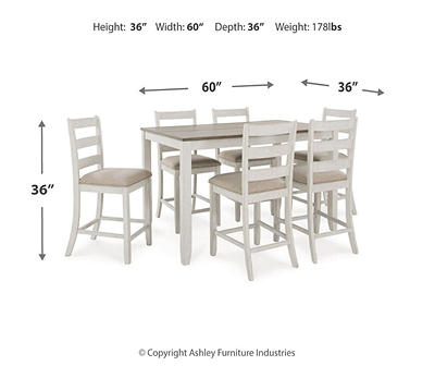 Nutley 7-Piece Counter-Height Dining Set