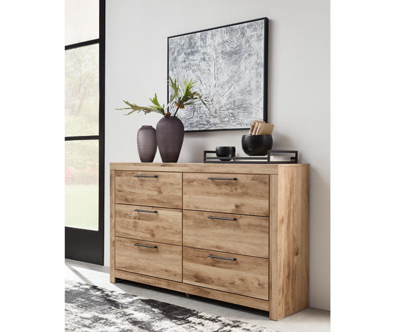 Dayton Tan 6-Drawer Dresser