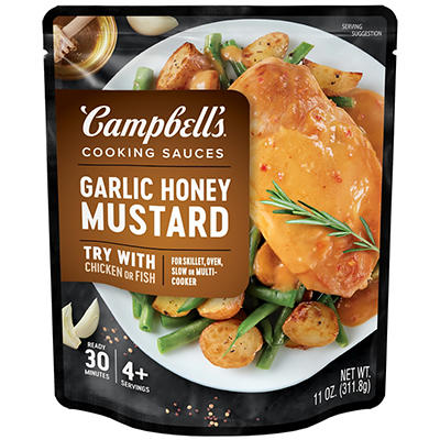 Campbell’s Cooking Sauces, Garlic Honey Mustard Sauce, 11 Oz Pouch