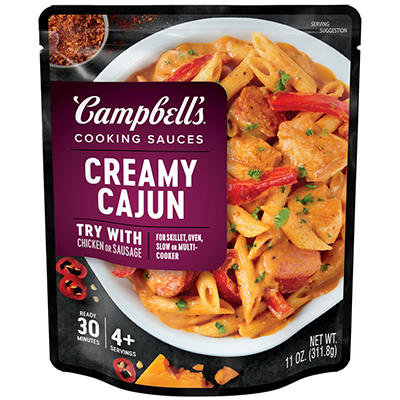 Campbell’s Cooking Sauces, Creamy Cajun Sauce, 11 Oz Pouch