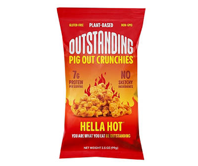 Hella Hot Plant-Based Pig Out Crunchies, 3.5 Oz.