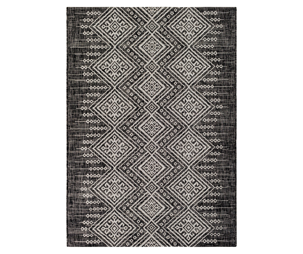Eagen Black & White Geometric Outdoor Area Rug Big Lots